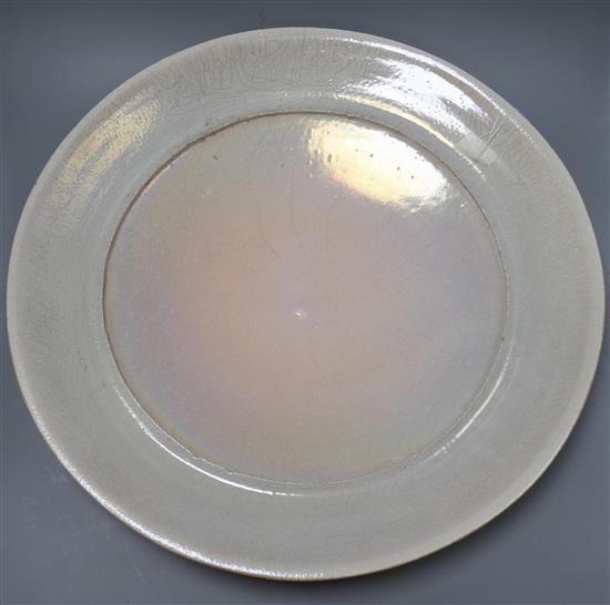 John Dunn (b. 1944), a very large raku bowl, Dia 55.5cm